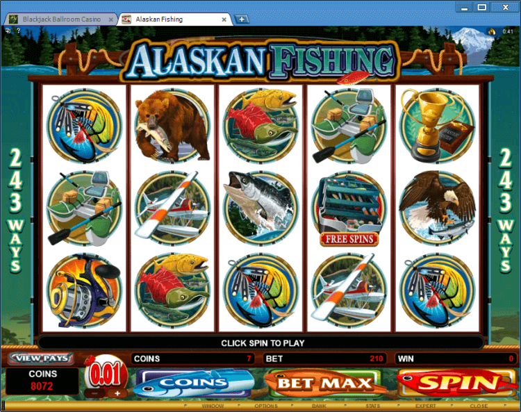 Alaskan Fishing BlackJack Ballroom online casino