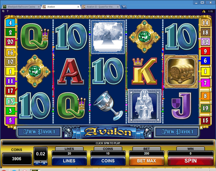 Avalon Multi-Player slots online casino Ballroom