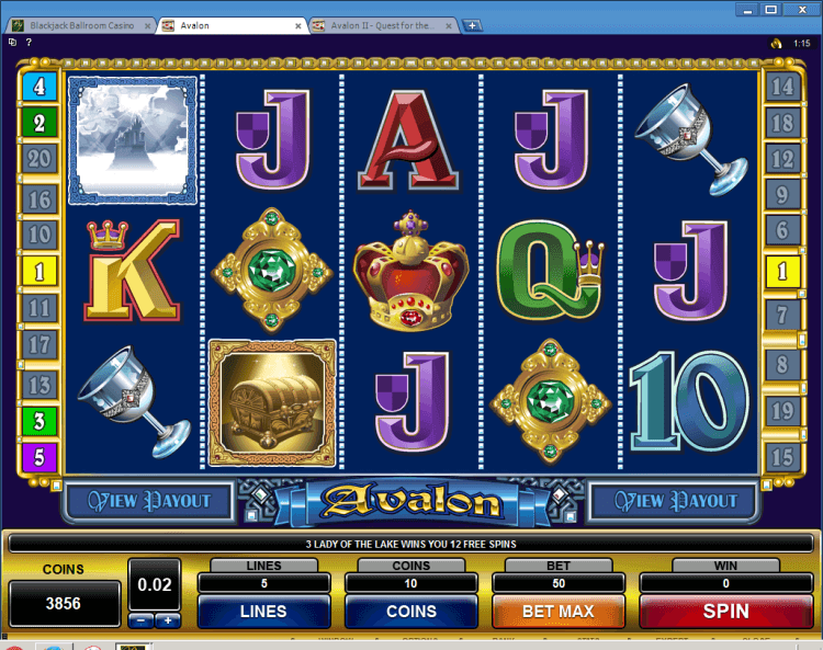 Avalon Multi-Player slots online casino Ballroom