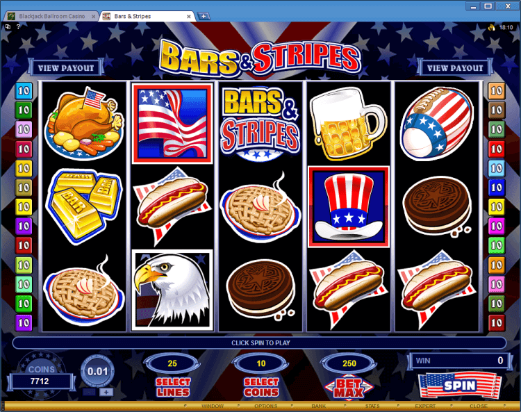 Bars &#038; Stripes bonus slot BlackJack Ballroom