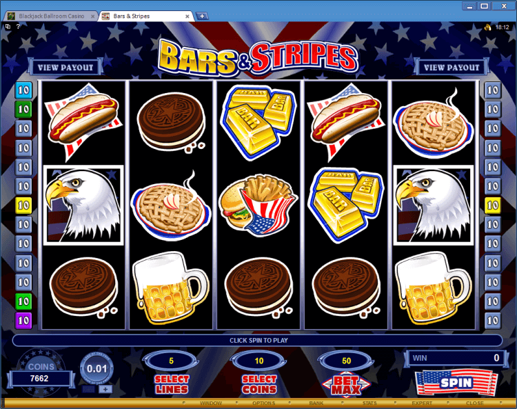 Bars &#038; Stripes bonus slot BlackJack Ballroom