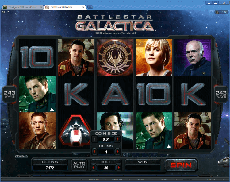 Battlestar Galactica BlackJack Ballroom online casino