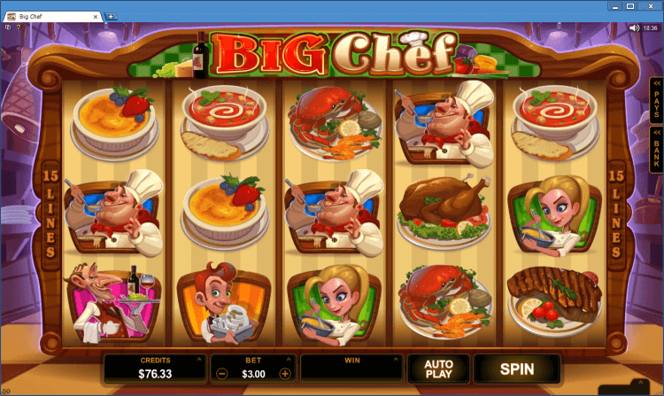 Big Chef bonus slot online casino Ballroom