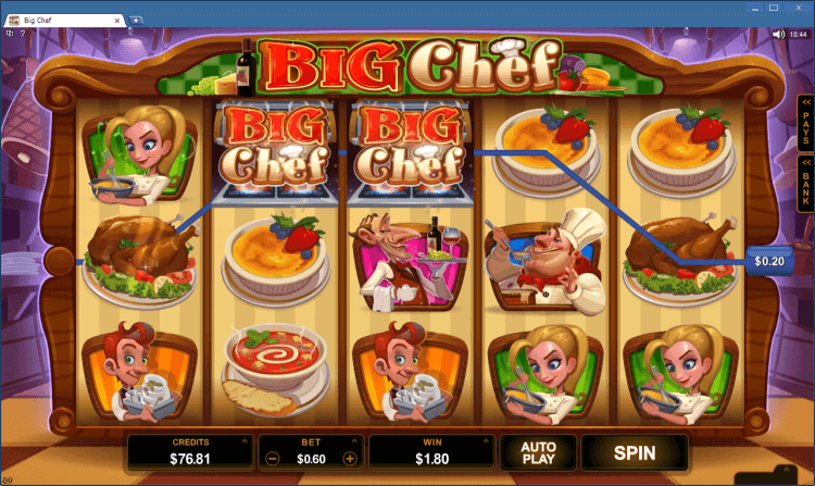 Big Chef bonus slot online casino Ballroom