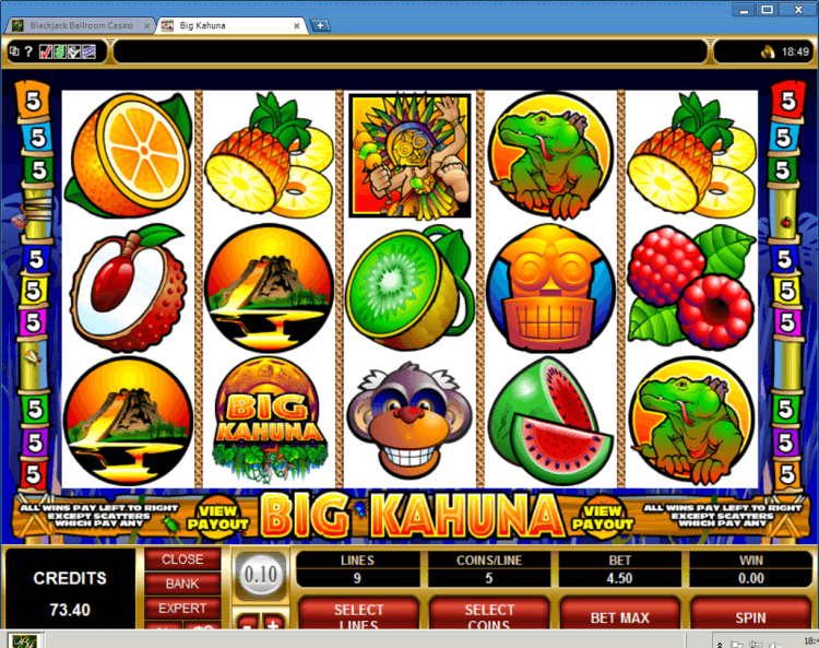 Big Kahuna bonus slots Ballroom BlackJack online