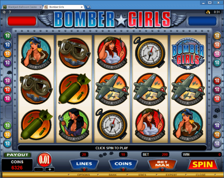 Bomber Girls slot BlackJack Ballroom