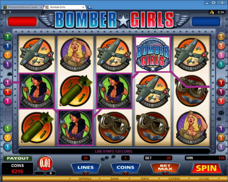 Bomber Girls slot BlackJack Ballroom