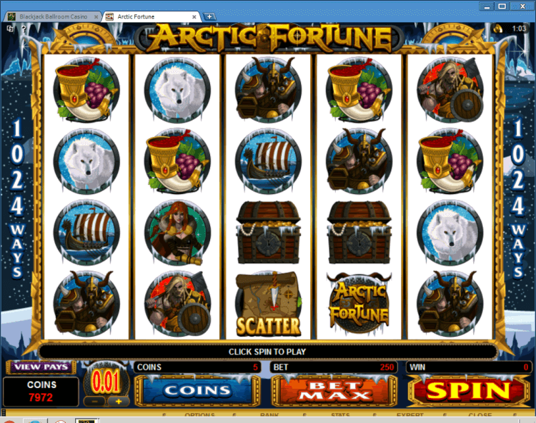Bonus Slot Arctic Fortune BlackJack Ballroom