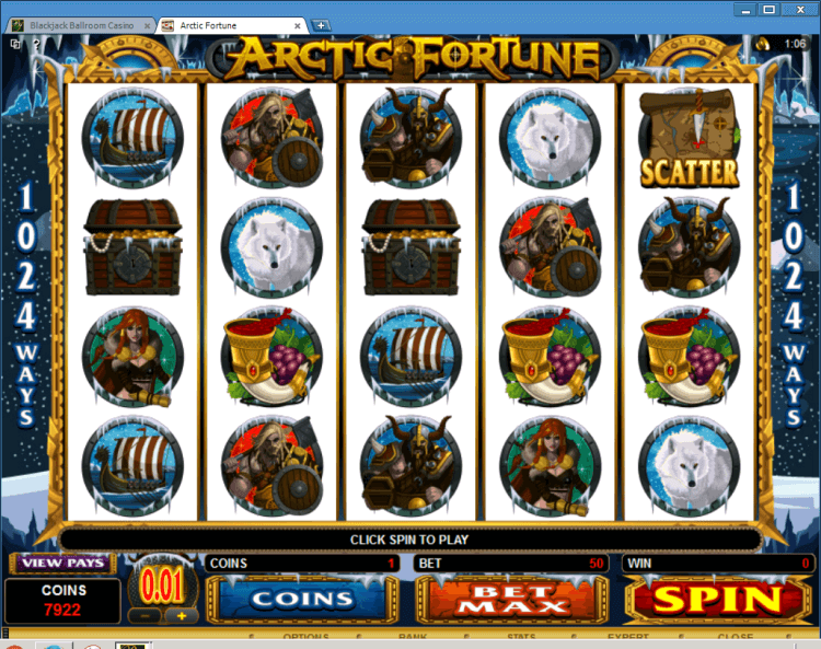 Bonus Slot Arctic Fortune BlackJack Ballroom