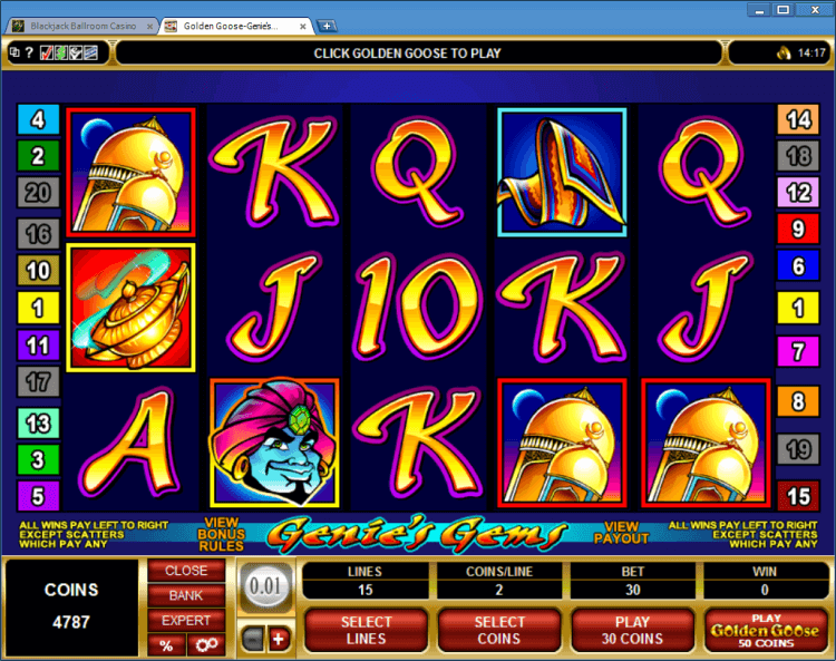 Bonus slot Golden Goose Genie&#8217;s Gems online casino app BlackJack Ballroom