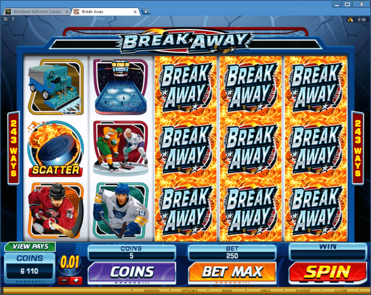 Break Away bonus slot online casino Black Jack Ballroom