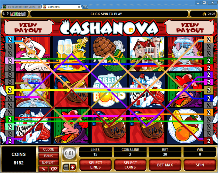 Cashanova bonus slot game BlackJack Ballroom online app