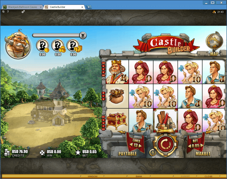 Castle Builder bonus slot BlackJack Ballroom online casino