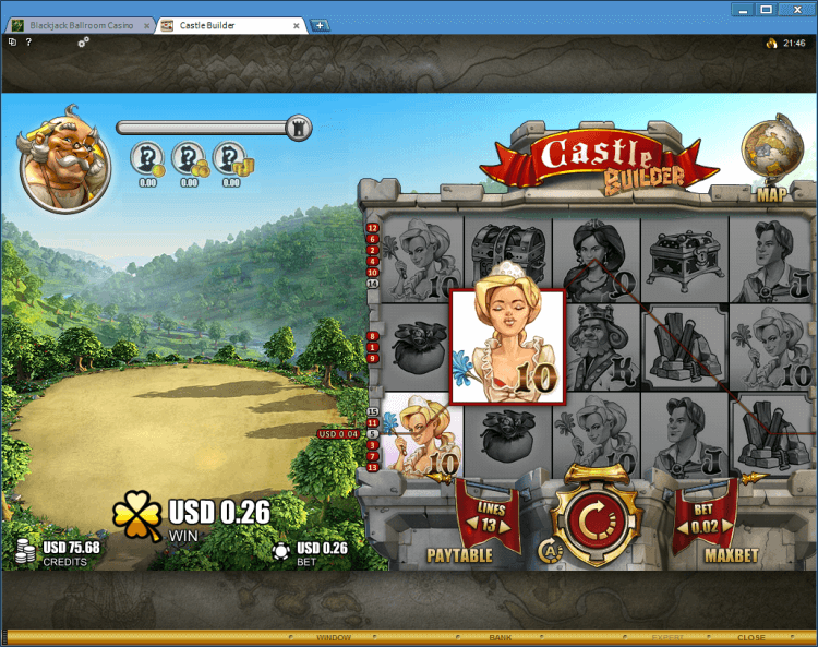 Castle Builder bonus slot BlackJack Ballroom online casino