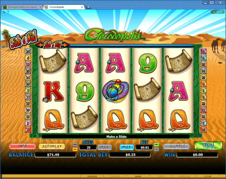 Crocodopolis regular video slot online casino application BlackJack Ballroom