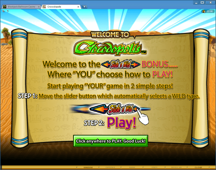 Crocodopolis regular video slot online casino application BlackJack Ballroom