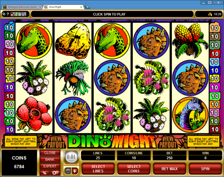 DinoMight bonus slot BlackJack Ballroom online app