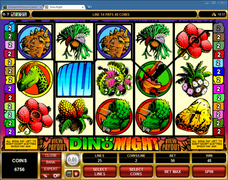 DinoMight bonus slot BlackJack Ballroom online app