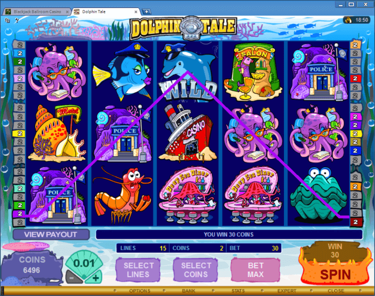 Dolphin Tale bonus slot BlackJack Ballroom online casino