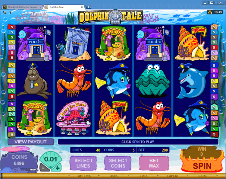 Dolphin Tale bonus slot BlackJack Ballroom online casino