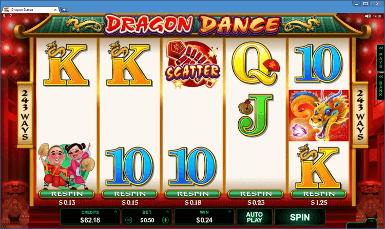 Dragon Dance regular video slot BlackJack Ballroom online casino