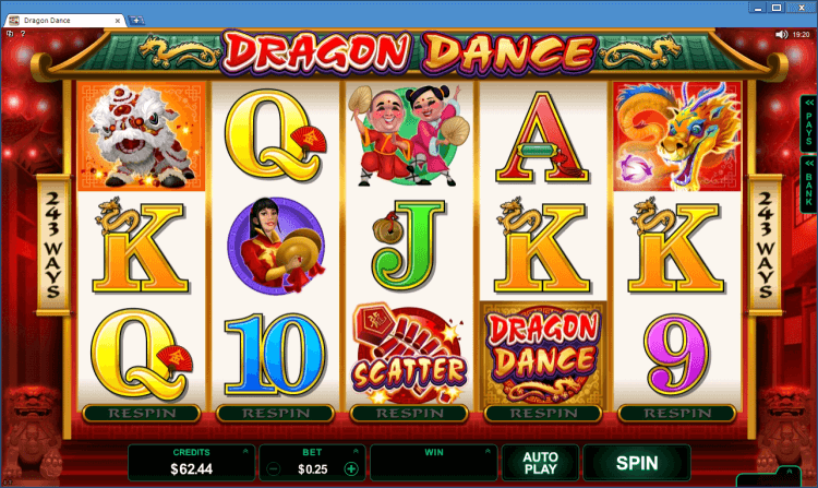 Dragon Dance regular video slot BlackJack Ballroom online casino