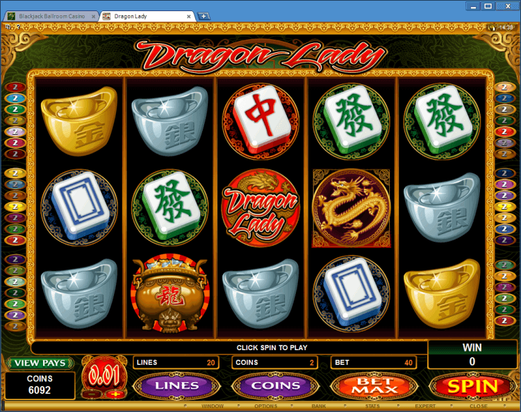 Dragon Lady bonus slot BlackJack Ballroom online casino
