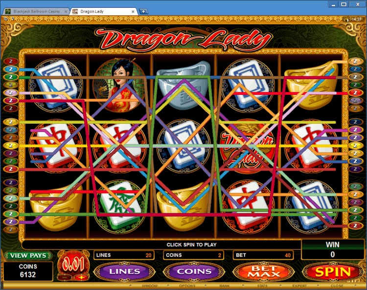 Dragon Lady bonus slot BlackJack Ballroom online casino