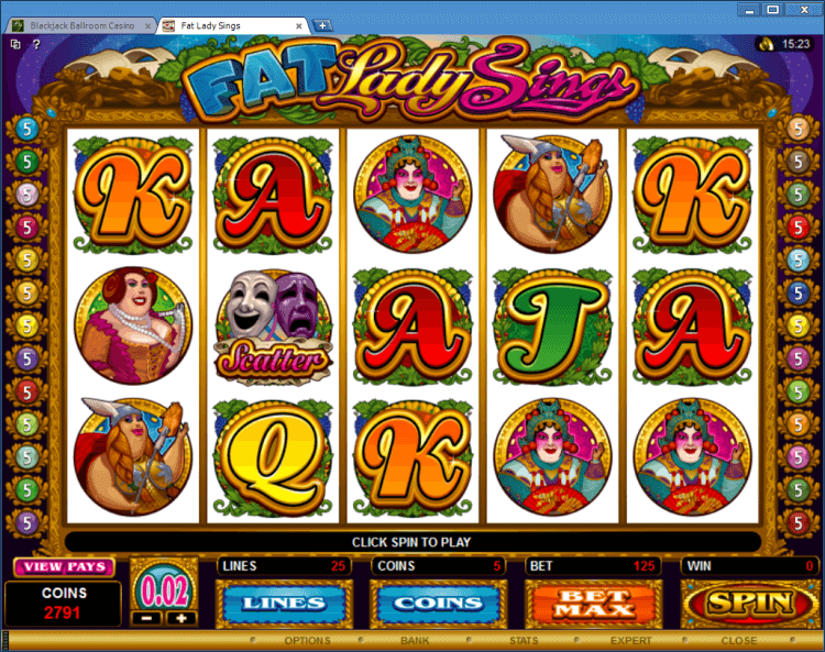 Fat Lady Sings bonus slot BlackJack Ballroom online casino app