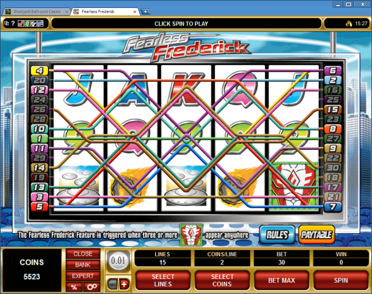 Fearless Frederick bonus slot online casino app BlackJack Ballroom