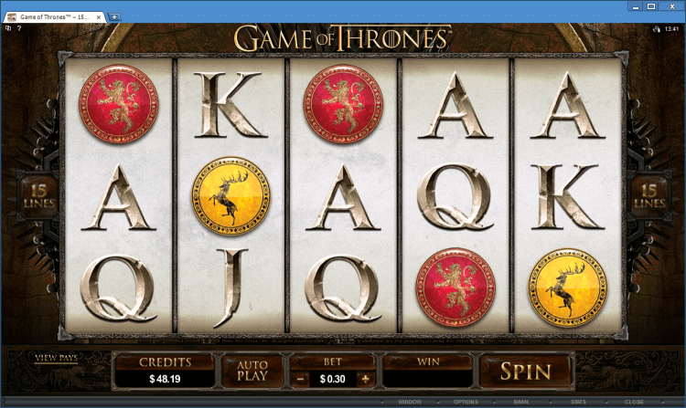 Game of Thrones 15 lines bonus slot BlackJack Ballroom online casino