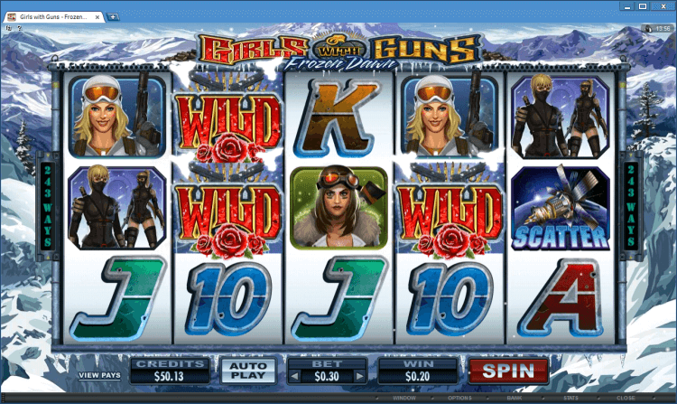 Girls with Guns &#8211; Frozen Dawn bonus slot BlackJack Ballroom