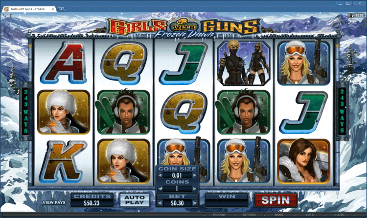 Girls with Guns &#8211; Frozen Dawn bonus slot BlackJack Ballroom