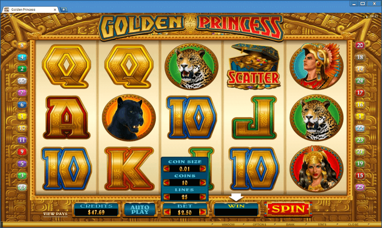 Golden Princess bonus slot BlackJack Ballroom online casino application