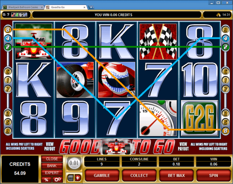 Good to Go regular video slot BlackJack Ballroom online casino