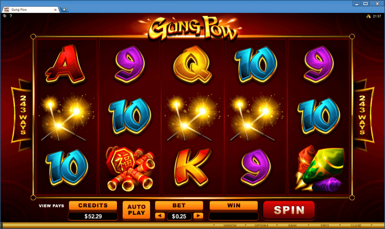 Gung Pow regular video slot BlackJack Ballroom online casino
