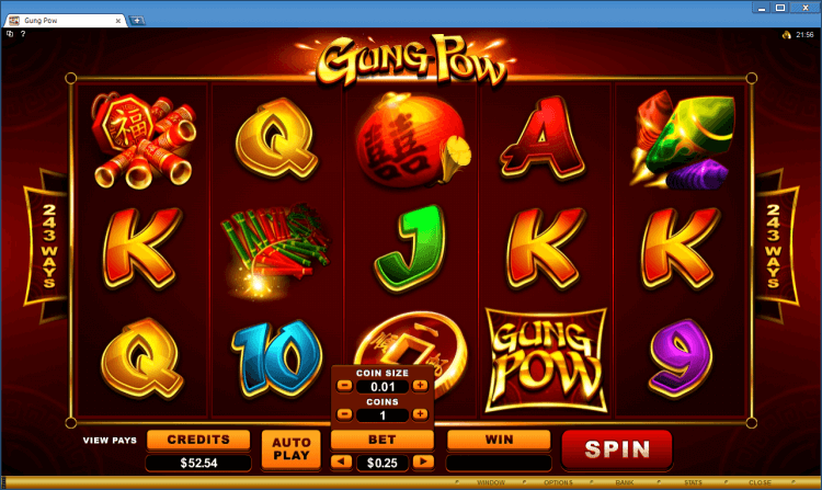 Gung Pow regular video slot BlackJack Ballroom online casino