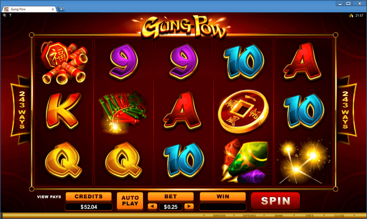 Gung Pow regular video slot BlackJack Ballroom online casino