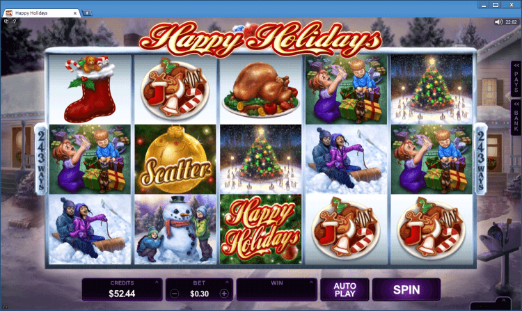 Happy Holidays bonus slot BlackJack Ballroom online casino