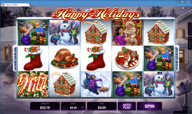 Happy Holidays bonus slot BlackJack Ballroom online casino