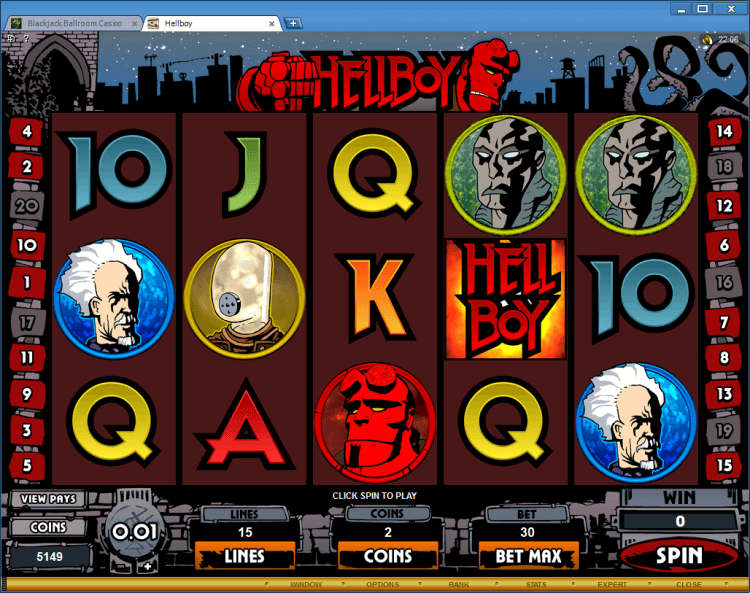 Hellboy bonus slot BlackJack Ballroom online casino