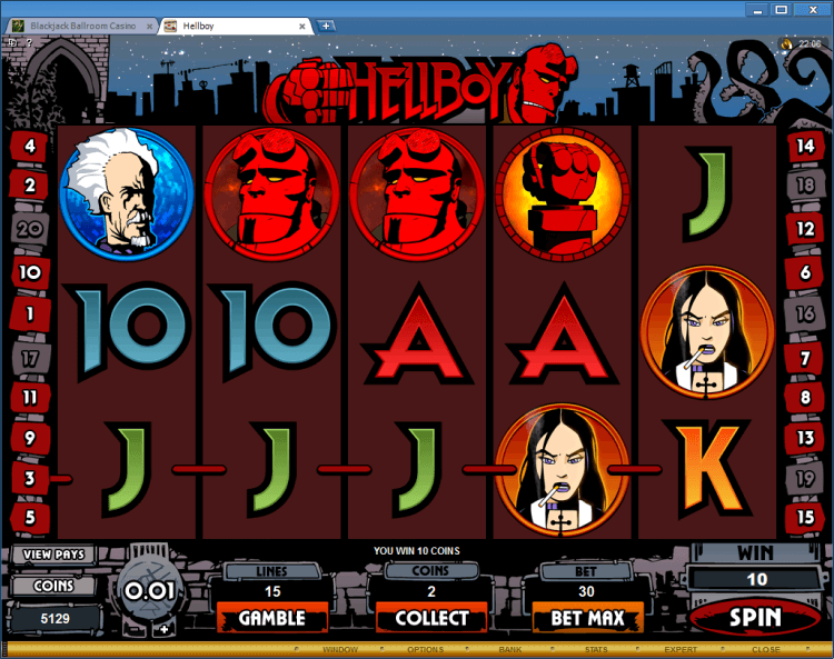 Hellboy bonus slot BlackJack Ballroom online casino