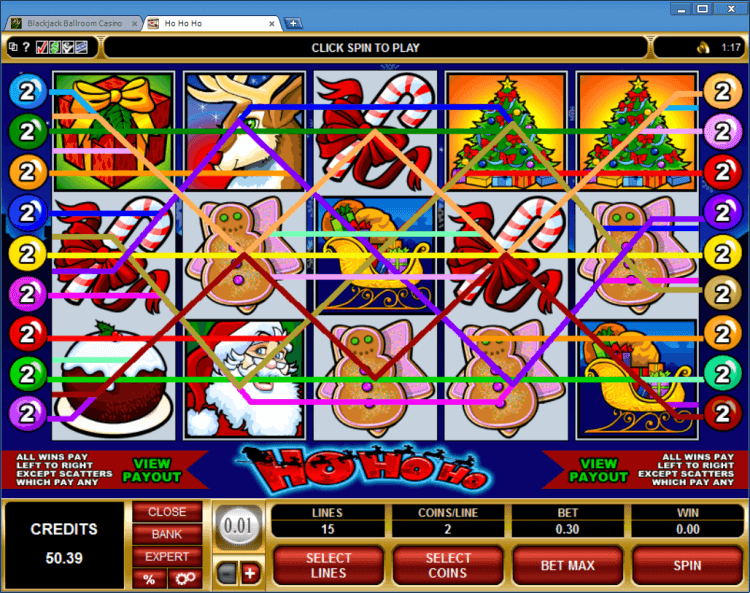 Ho Ho Ho regular video slot BlackJack Ballroom online casino