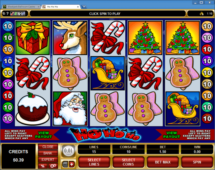 Ho Ho Ho regular video slot BlackJack Ballroom online casino