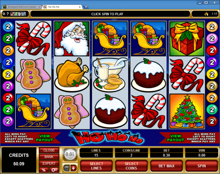 Ho Ho Ho regular video slot BlackJack Ballroom online casino