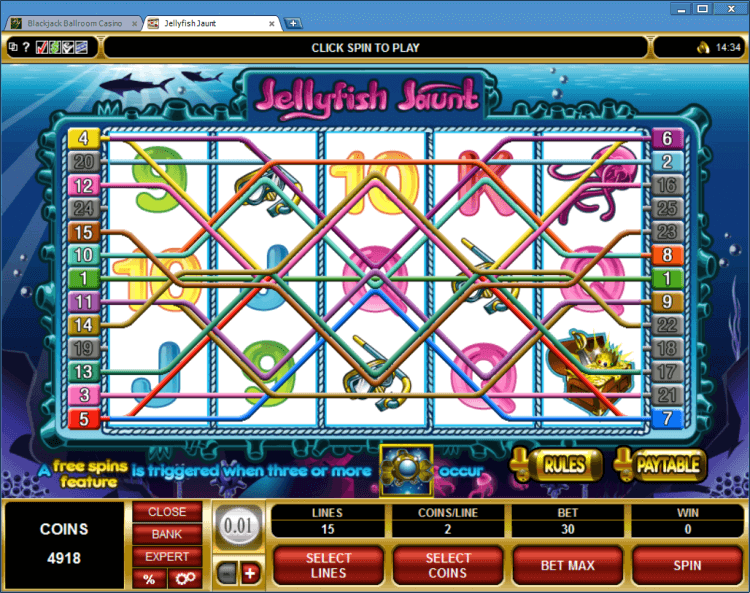 Jellyfish Jaunt regular video slot BlackJack Ballroom online casino app