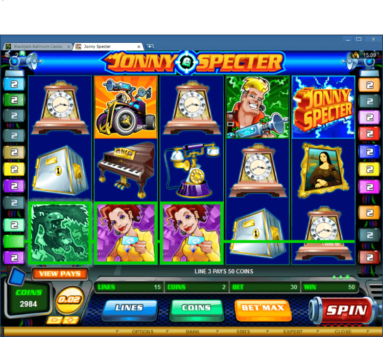 Jonny Specter bonus slot Black Jack Ballroom online casino app