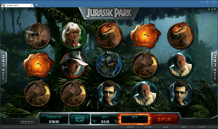 Jurassic Park bonus slot BlackJack Ballroom app casino online