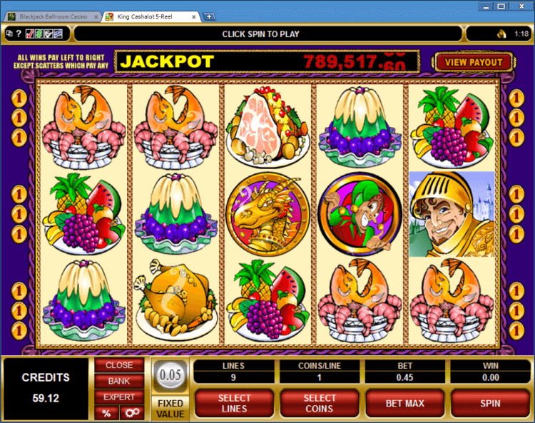 King Cashalot progressive slot BlackJack Ballroom online casino gambling