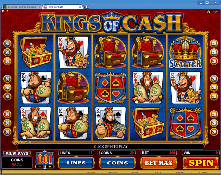 Kings of Cash bonus slot BlackJack Ballroom online casino